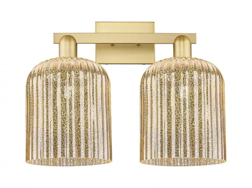 Bridal Veil - 2 Light - 19 inch - Satin Gold - Bath Vanity Light