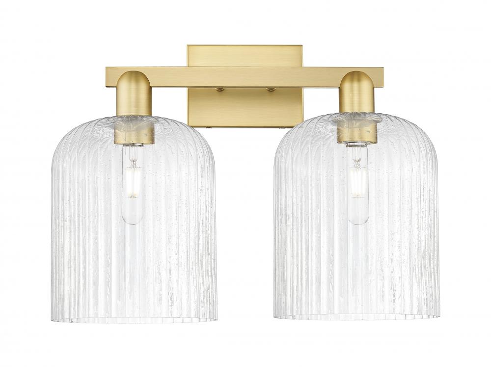 Bridal Veil - 2 Light - 19 inch - Satin Gold - Bath Vanity Light