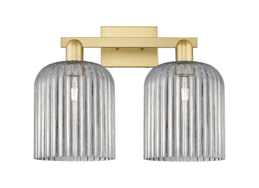 Bridal Veil - 2 Light - 19 inch - Satin Gold - Bath Vanity Light