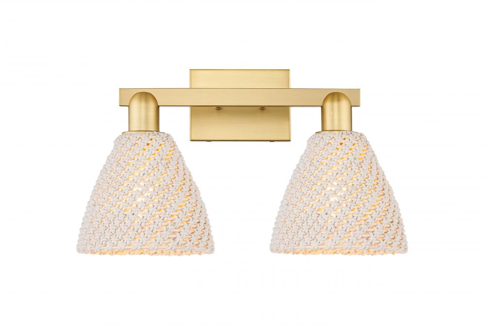 Bristol Natural - 2 Light - 16 inch - Satin Gold - Bath Vanity Light