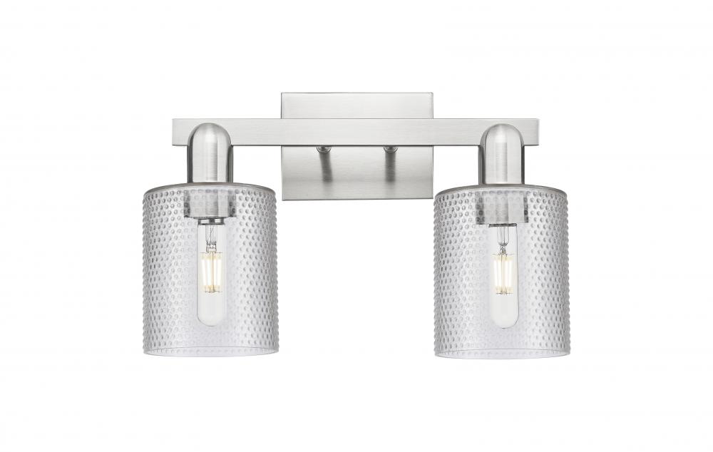 Cobbleskill - 2 Light - 16 inch - Brushed Satin Nickel - Bath Vanity Light