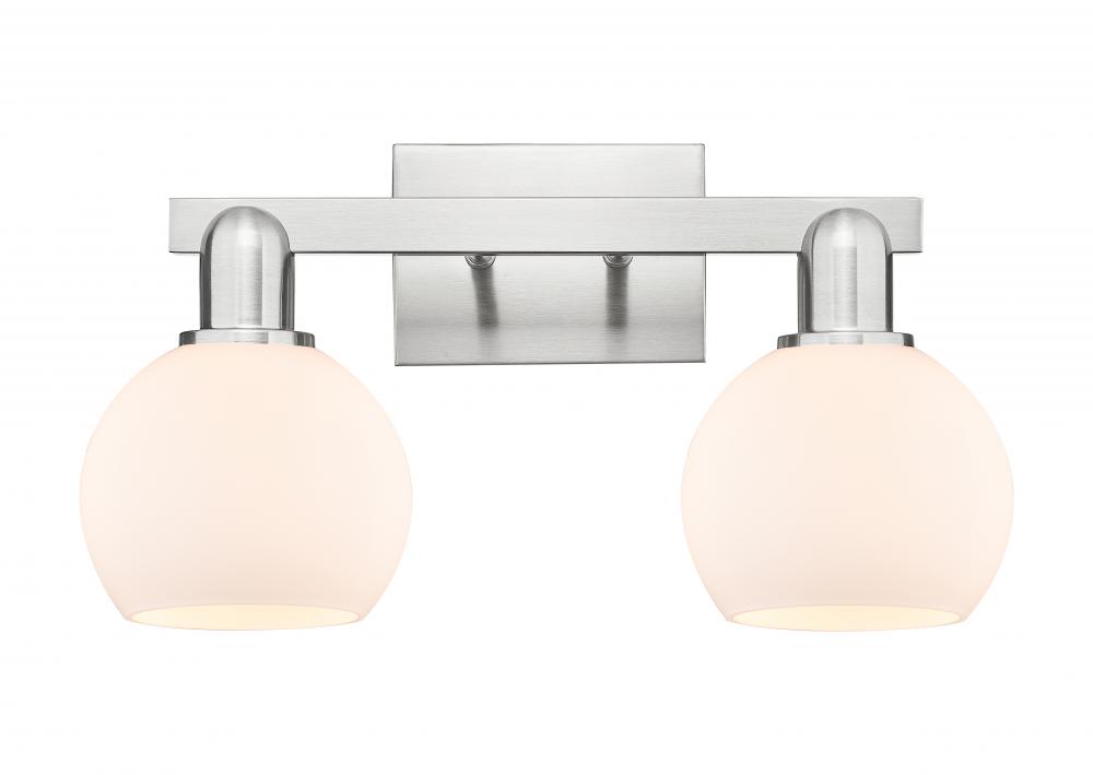 Athens - 2 Light - 17 inch - Brushed Satin Nickel - Bath Vanity Light