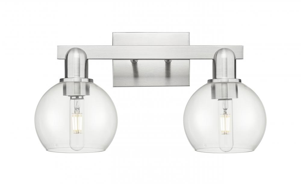 Athens - 2 Light - 17 inch - Brushed Satin Nickel - Bath Vanity Light