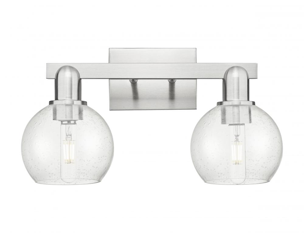 Athens - 2 Light - 17 inch - Brushed Satin Nickel - Bath Vanity Light