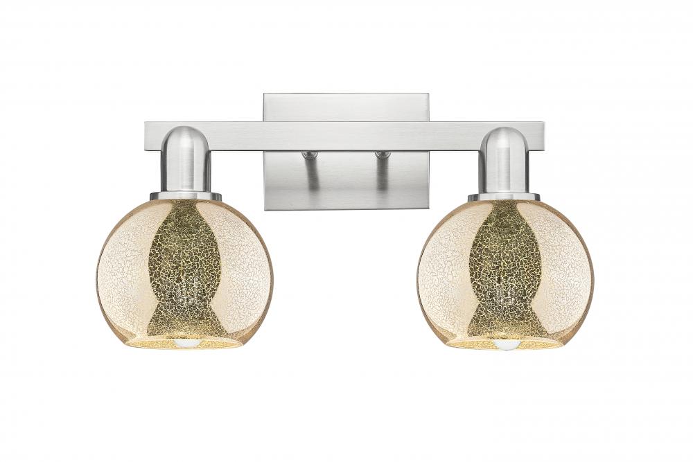 Athens - 2 Light - 17 inch - Brushed Satin Nickel - Bath Vanity Light