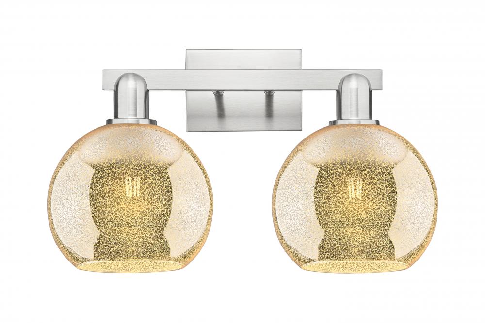 Athens - 2 Light - 19 inch - Brushed Satin Nickel - Bath Vanity Light