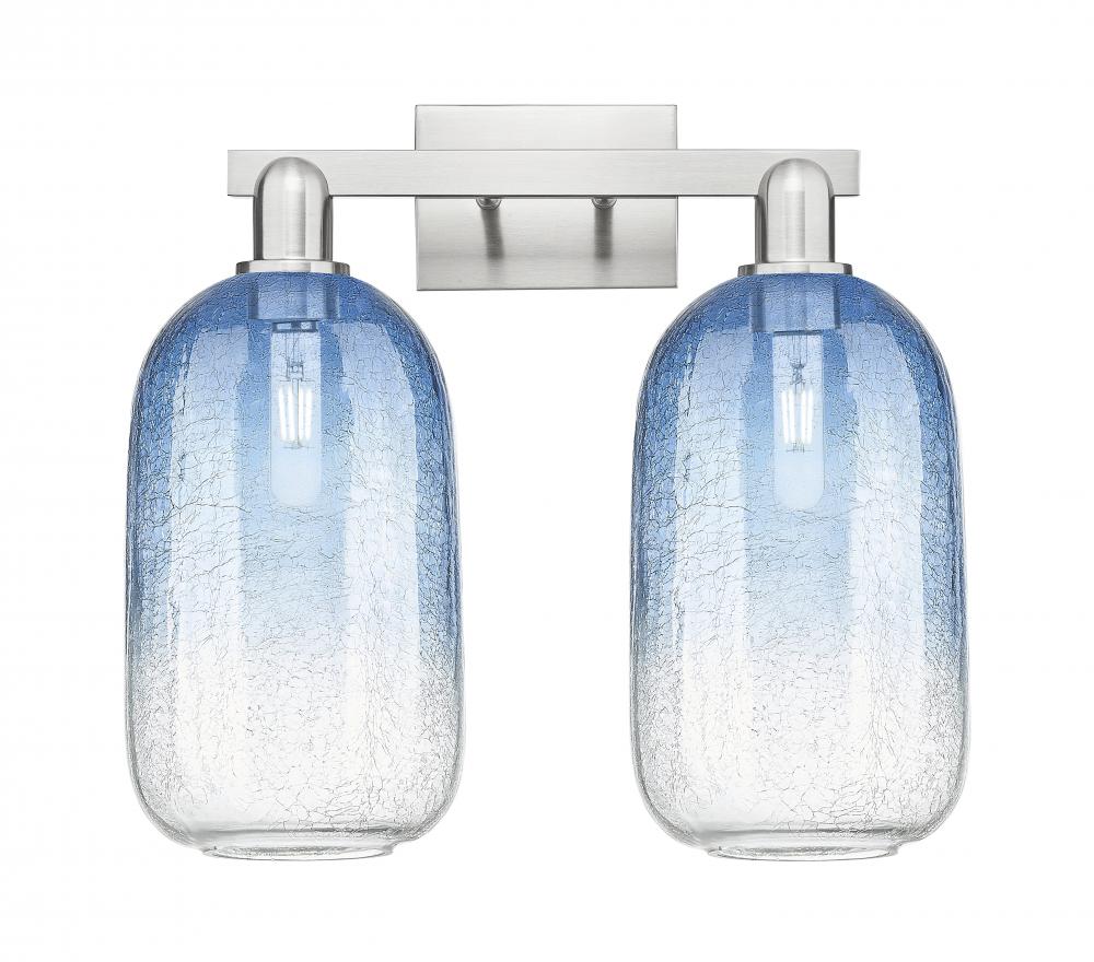 Brookhaven Cloche - 2 Light - 16 inch - Brushed Satin Nickel - Bath Vanity Light