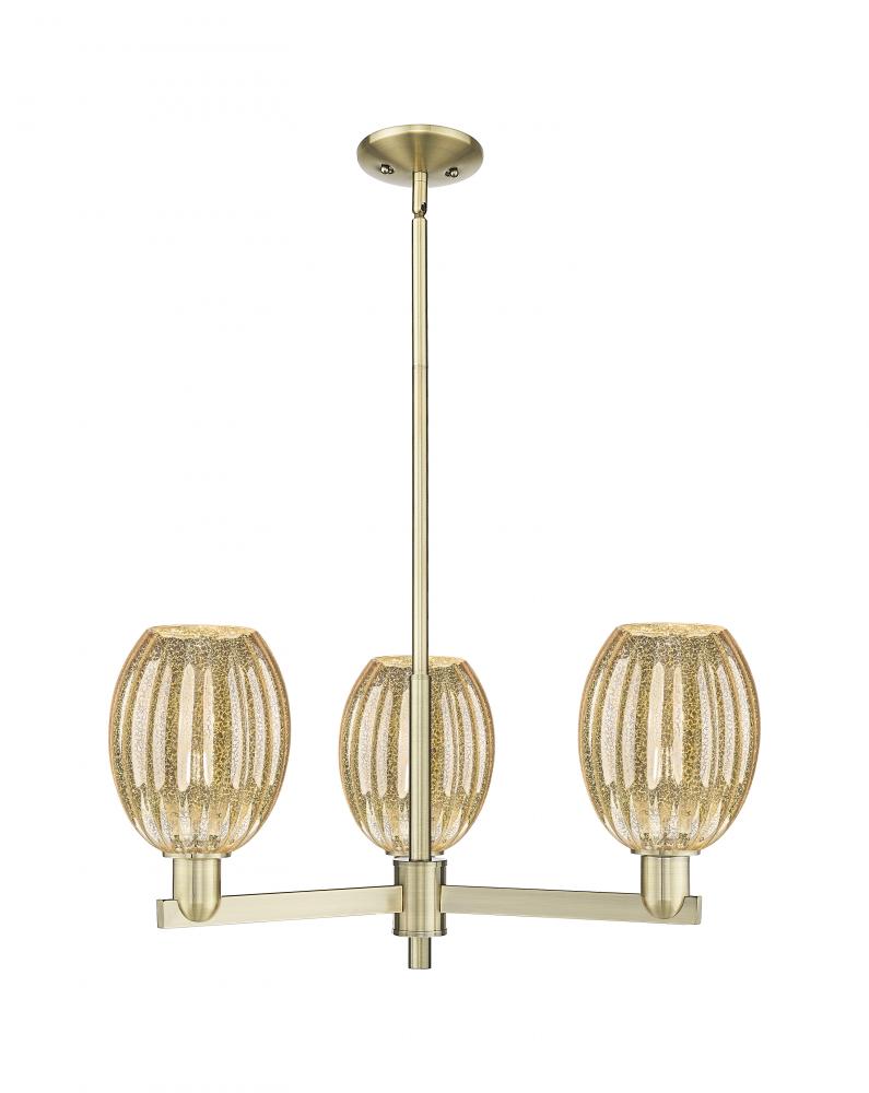 Preston Bulb - 3 Light - 18 inch - Antique Brass - Pendant