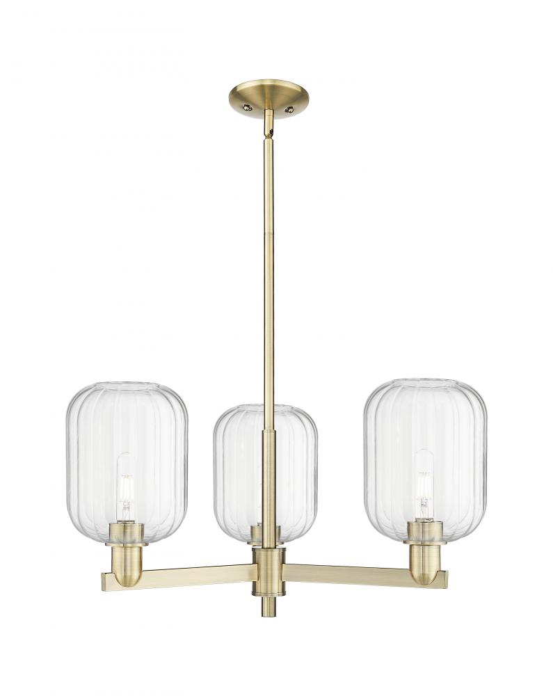 Preston Cylinder - 3 Light - 18 inch - Antique Brass - Pendant
