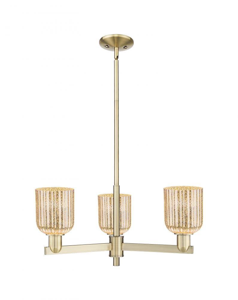 Bridal Veil - 3 Light - 18 inch - Antique Brass - Pendant