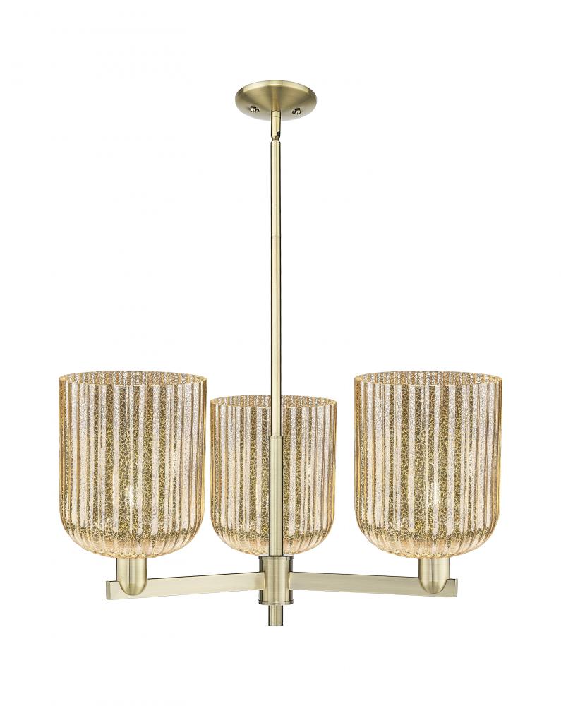 Bridal Veil - 3 Light - 30 inch - Antique Brass - Pendant