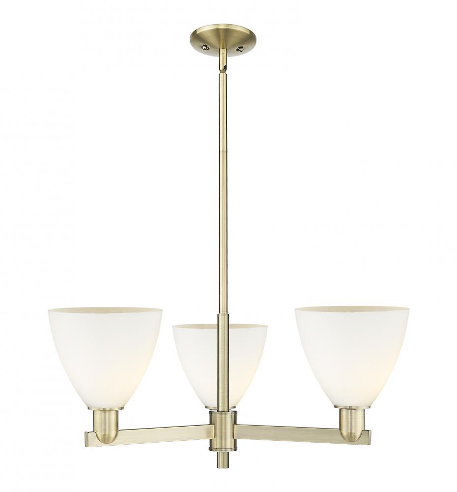 Bristol - 3 Light - 29 inch - Antique Brass - Stem hung - Pendant