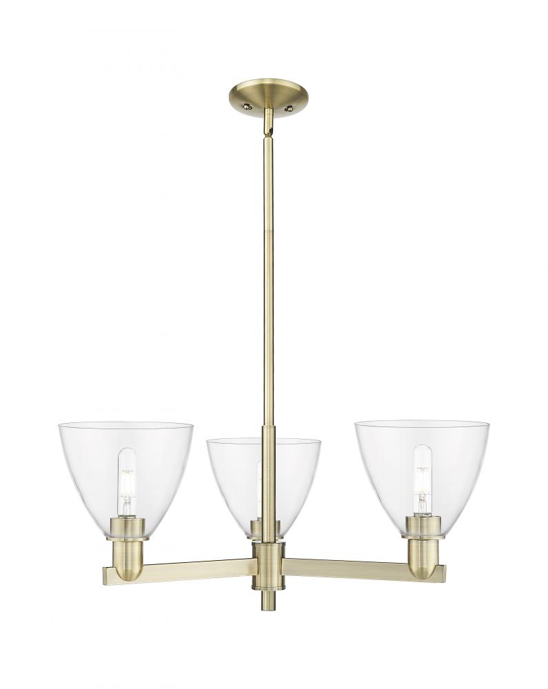 Bristol - 3 Light - 29 inch - Antique Brass - Stem hung - Pendant