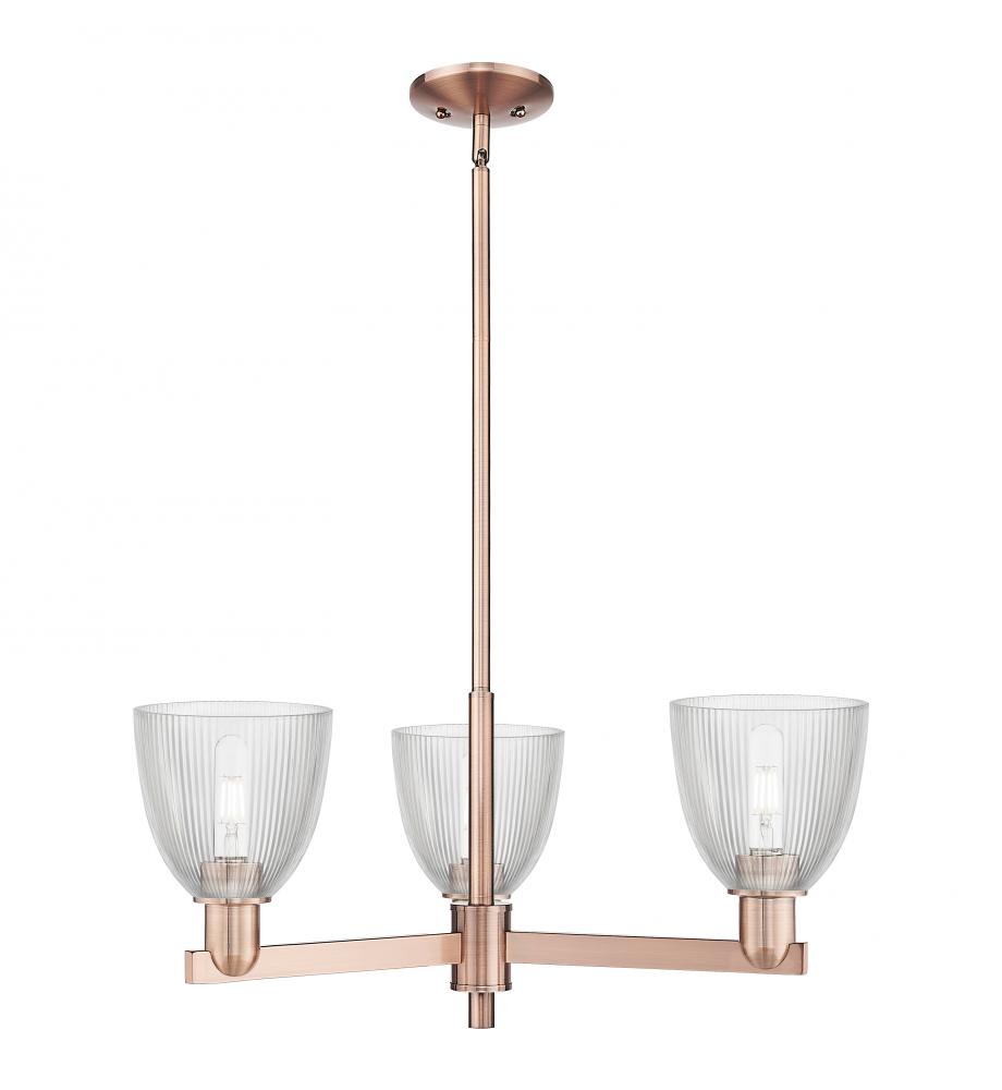 Castile - 3 Light - 28 inch - Antique Copper - Stem hung - Pendant