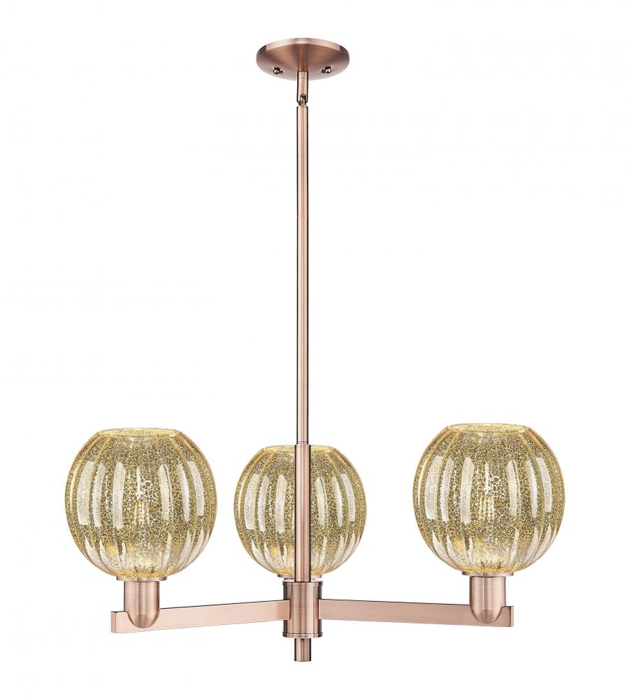 Preston Globe - 3 Light - 18 inch - Antique Copper - Pendant