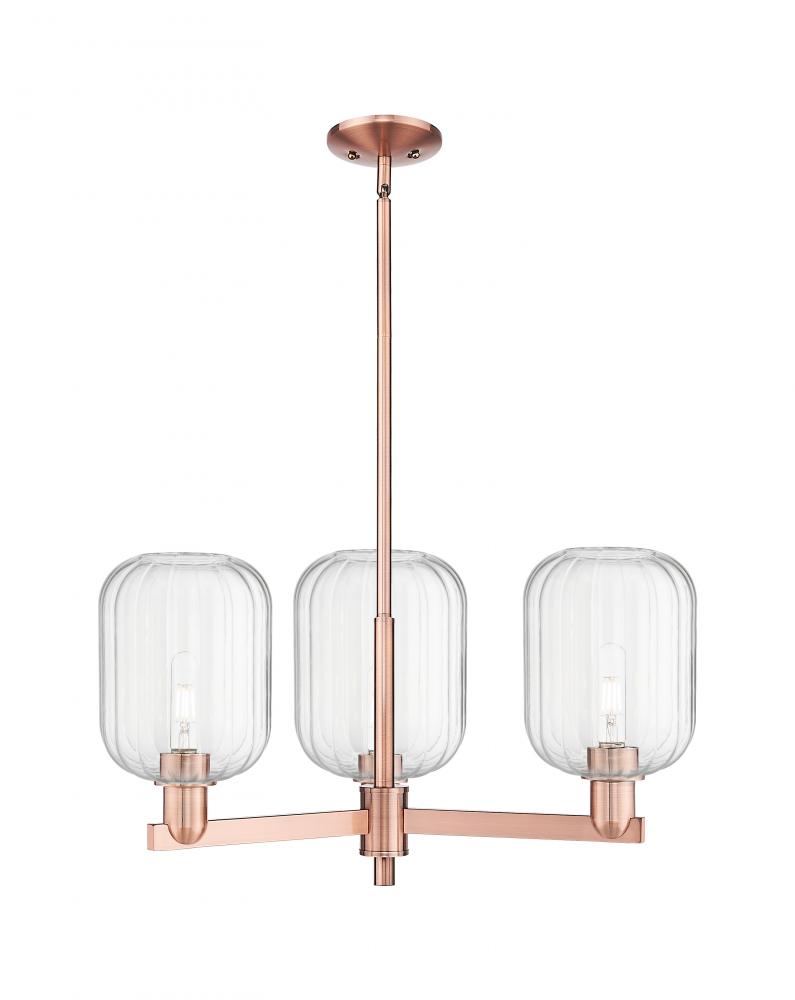 Preston Cylinder - 3 Light - 18 inch - Antique Copper - Pendant