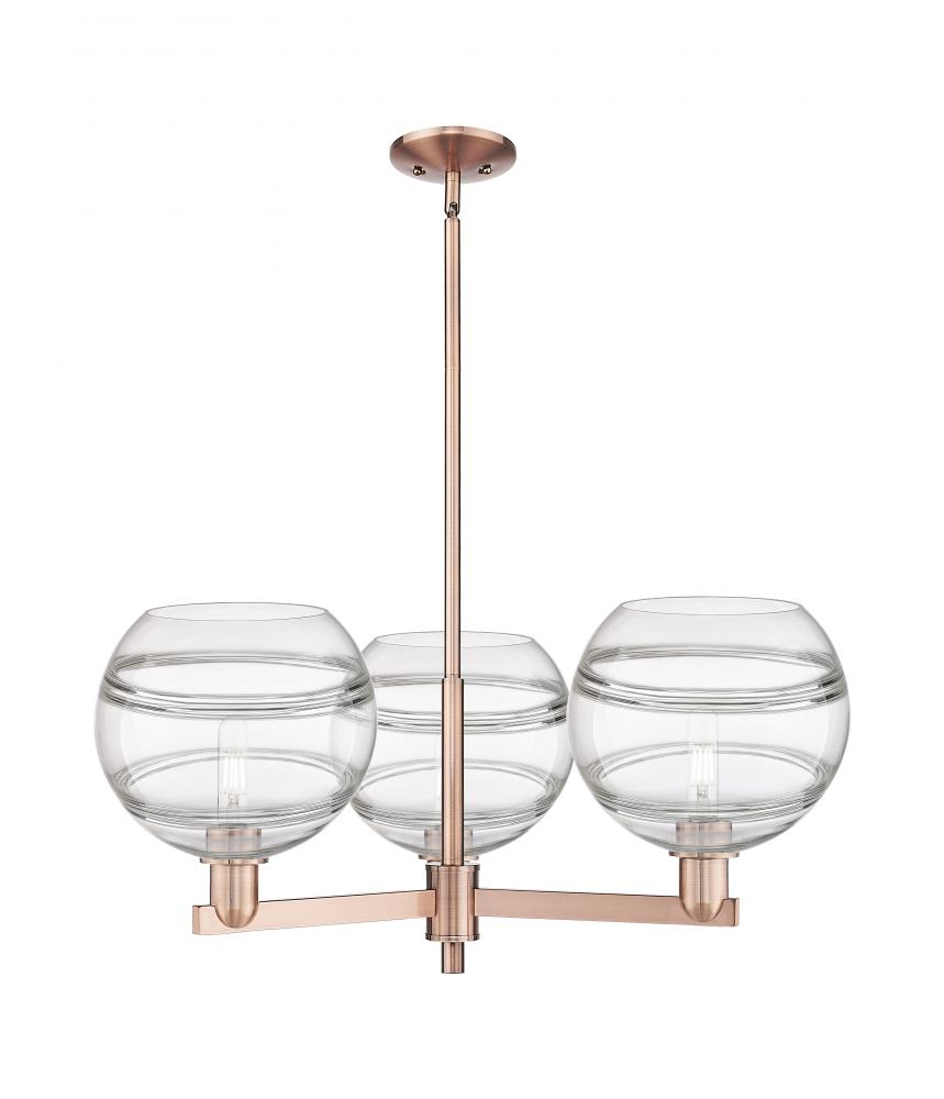 Rochester - 3 Light - 32 inch - Antique Copper - Stem hung - Pendant