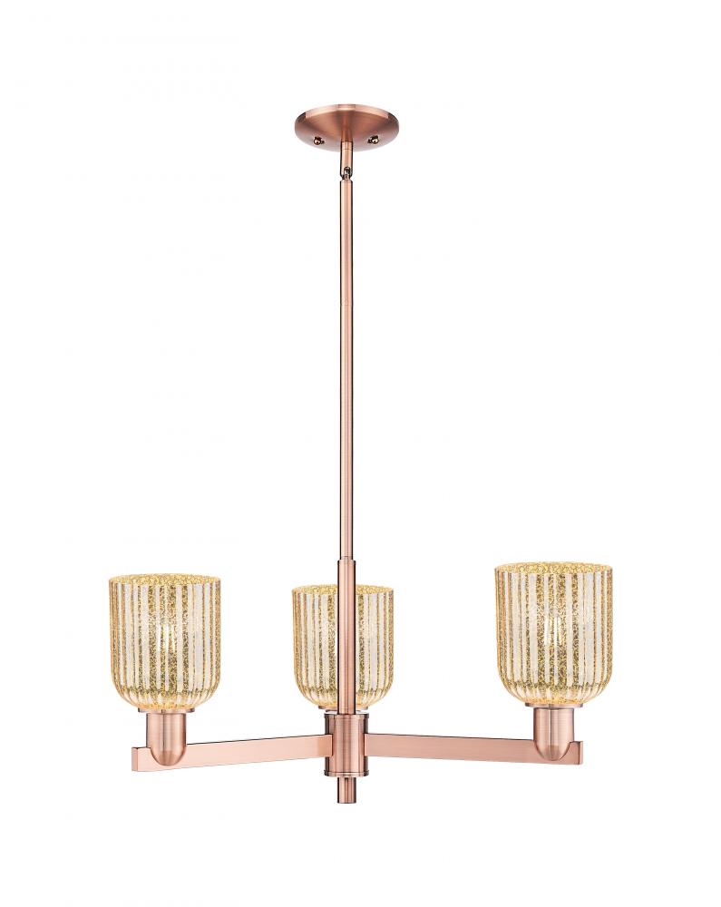 Bridal Veil - 3 Light - 18 inch - Antique Copper - Pendant