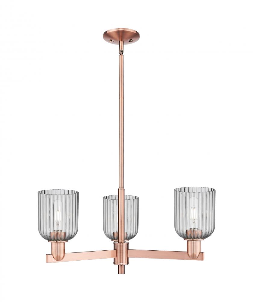 Bridal Veil - 3 Light - 18 inch - Antique Copper - Pendant