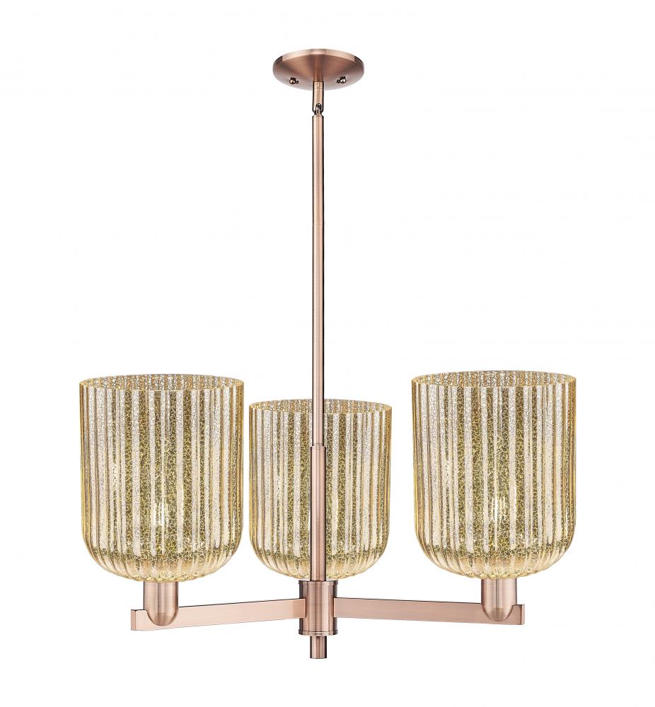 Bridal Veil - 3 Light - 30 inch - Antique Copper - Pendant