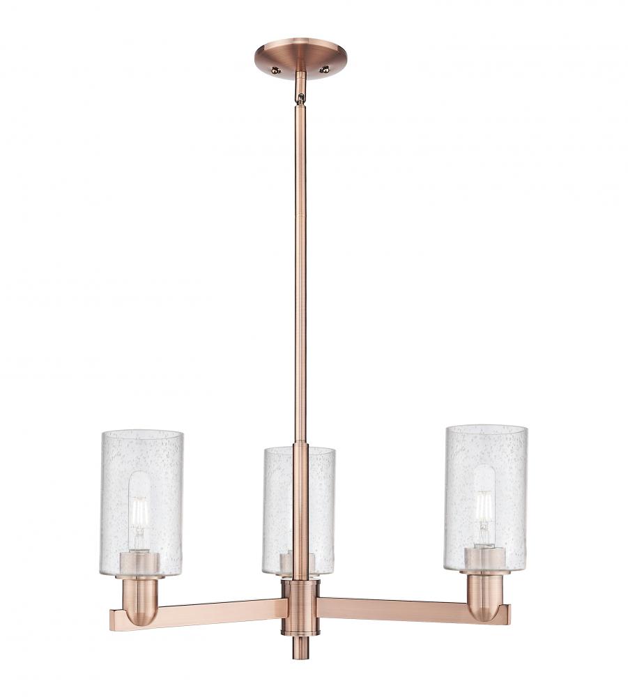 Clymer - 3 Light - 26 inch - Antique Copper - Stem hung - Pendant