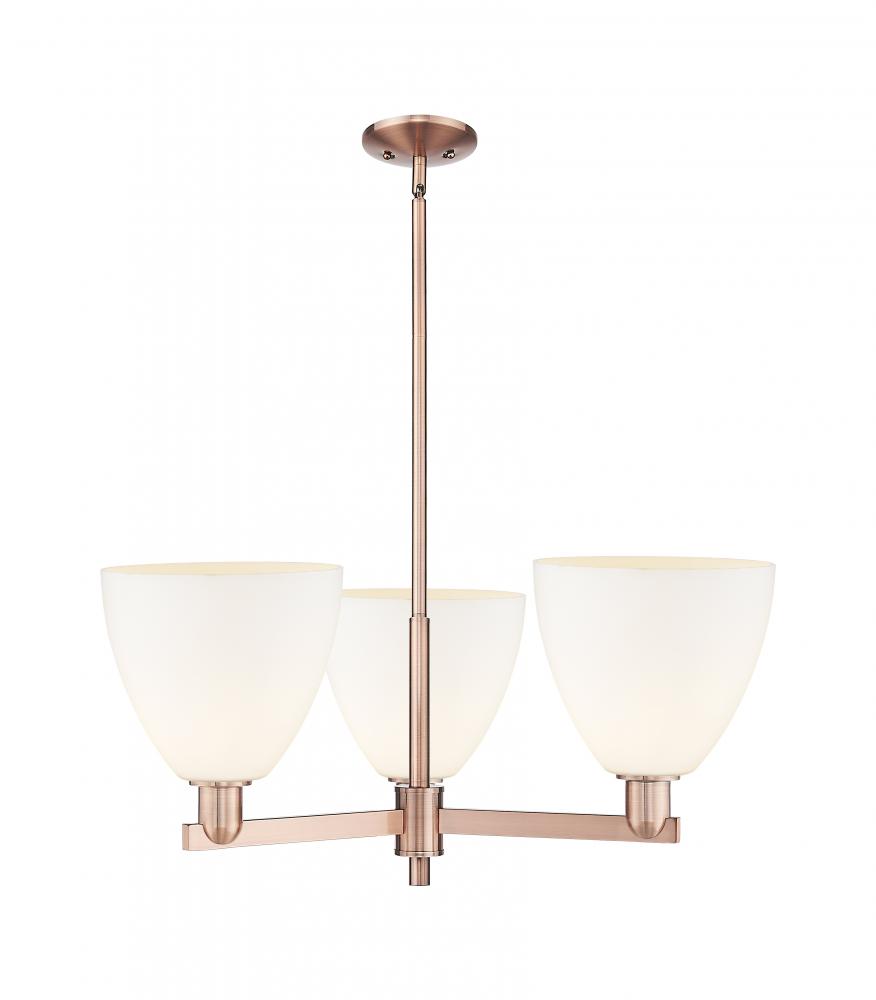 Bristol - 3 Light - 31 inch - Antique Copper - Stem hung - Pendant