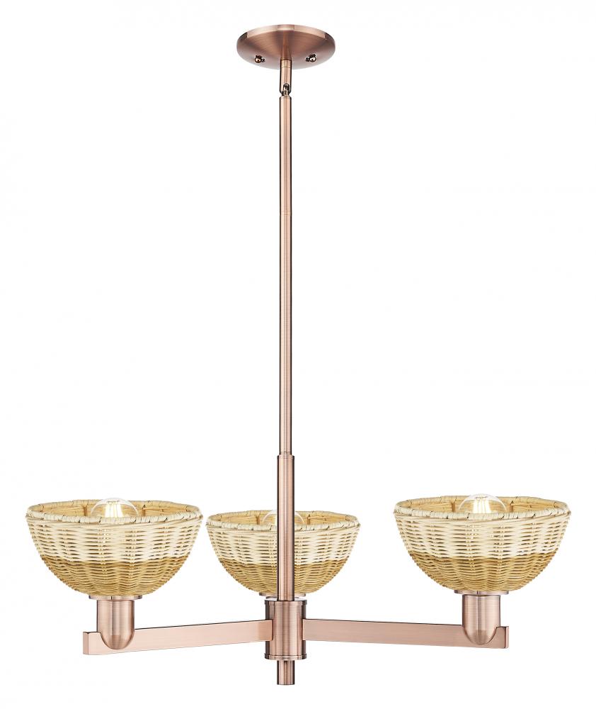 Natural Ballston Dome - 3 Light - 18 inch - Antique Copper - Pendant