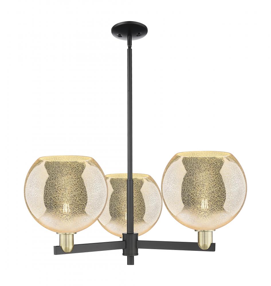 Athens - 3 Light - 32 inch - Black Antique Brass - Stem hung - Pendant