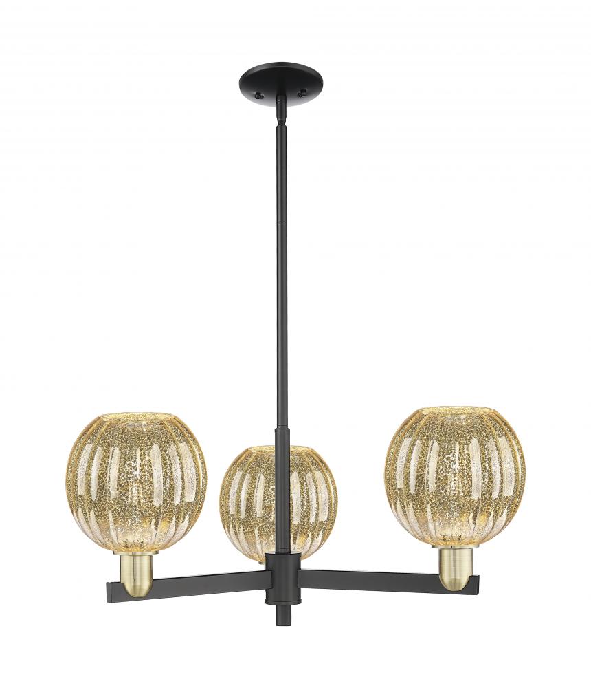 Preston Globe - 3 Light - 18 inch - Black Antique Brass - Pendant