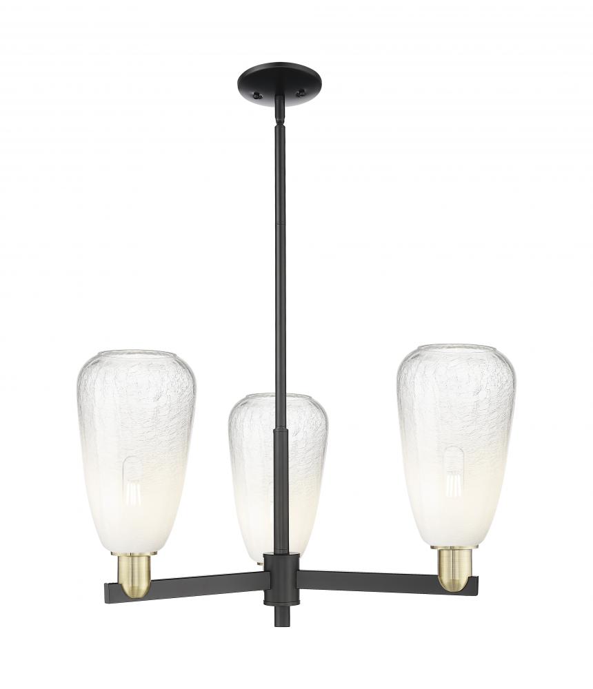 Brookhaven Almond - 3 Light - 18 inch - Black Antique Brass - Pendant