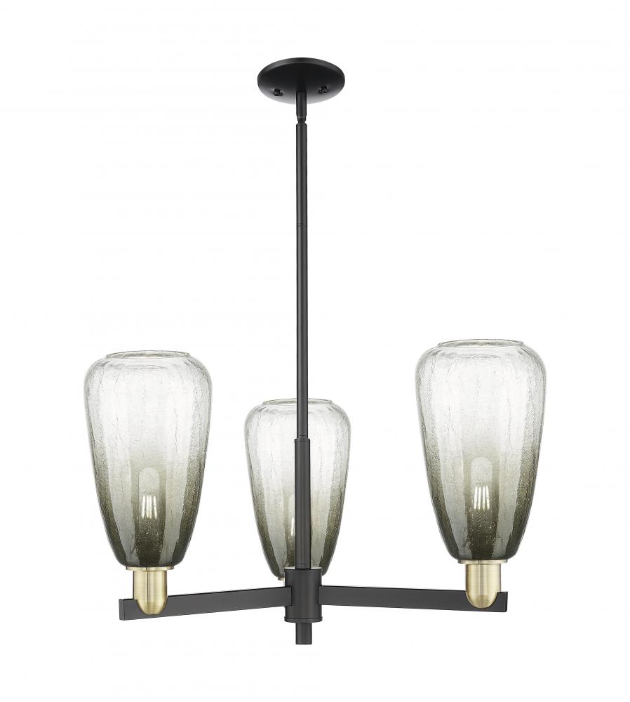 Brookhaven Almond - 3 Light - 18 inch - Black Antique Brass - Pendant