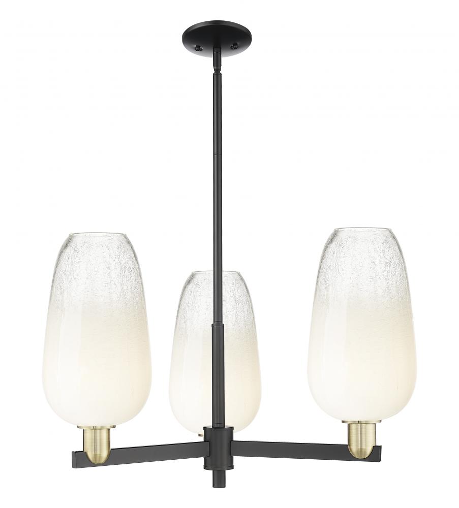 Brookhaven Flute - 3 Light - 18 inch - Black Antique Brass - Pendant