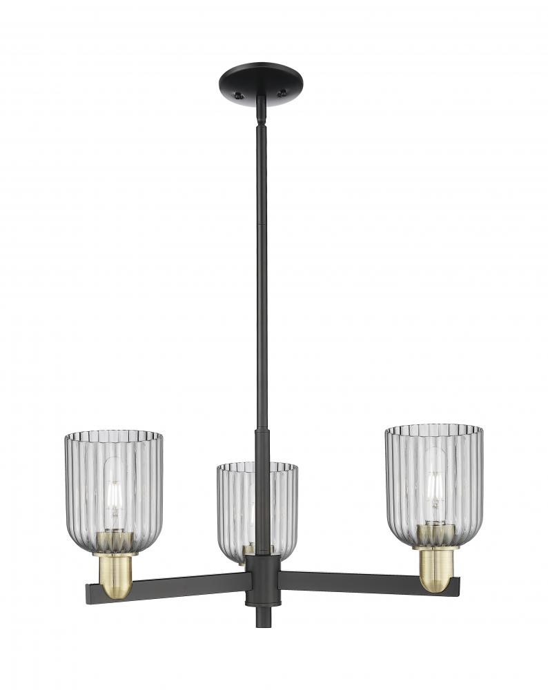 Bridal Veil - 3 Light - 18 inch - Black Antique Brass - Pendant