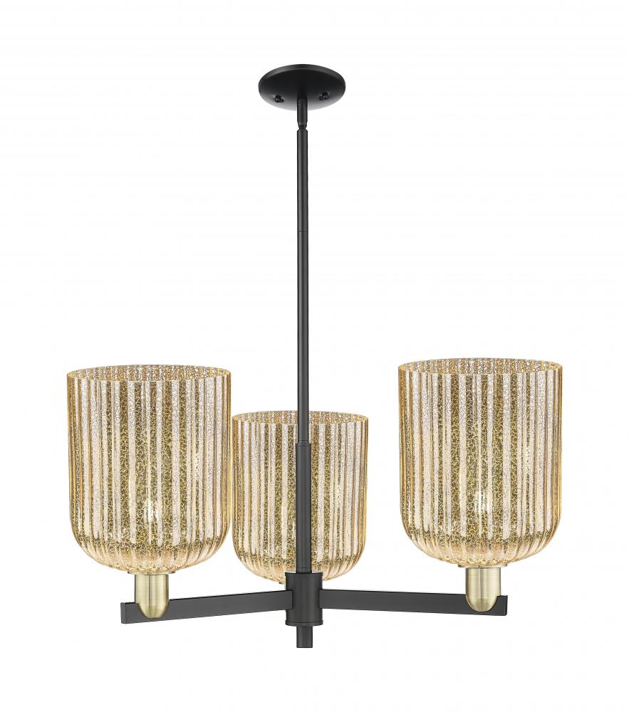 Bridal Veil - 3 Light - 30 inch - Black Antique Brass - Pendant