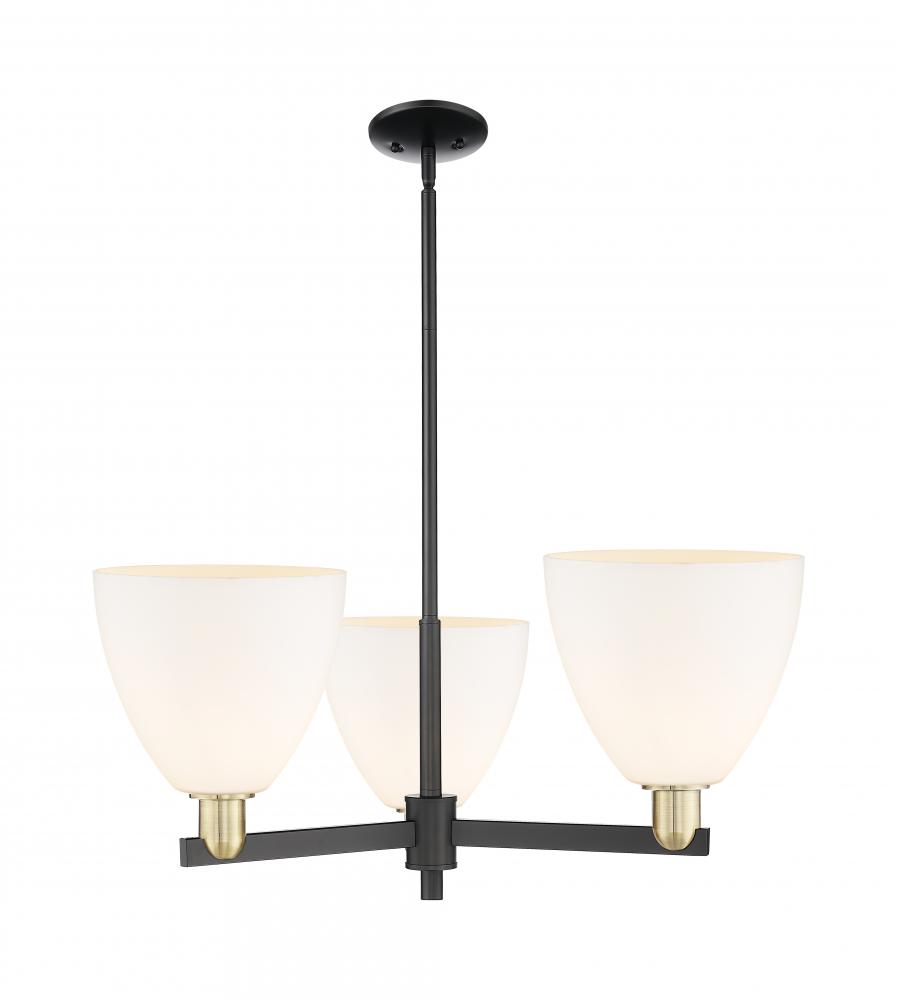 Bristol - 3 Light - 31 inch - Black Antique Brass - Stem hung - Pendant