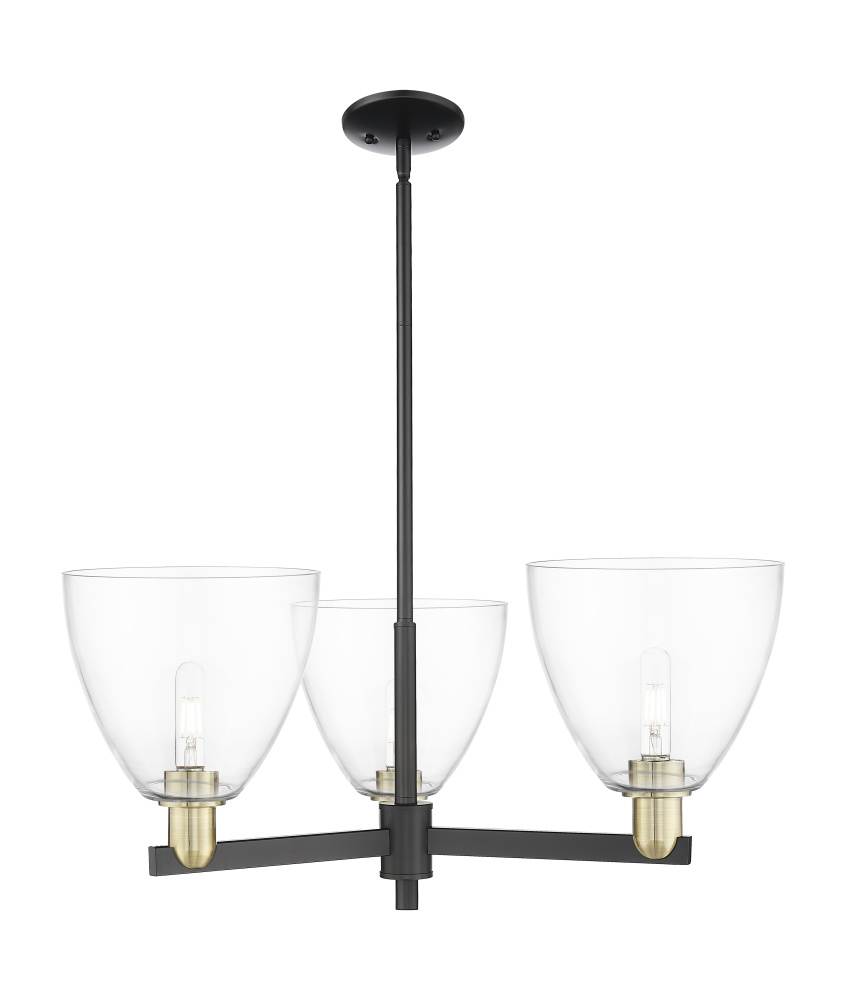 Bristol - 3 Light - 31 inch - Black Antique Brass - Stem hung - Pendant