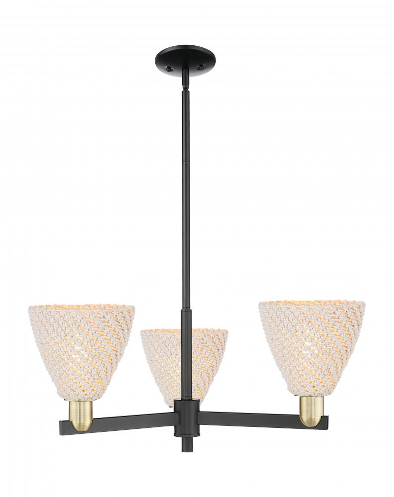 Bristol Natural - 3 Light - 18 inch - Black Antique Brass - Pendant