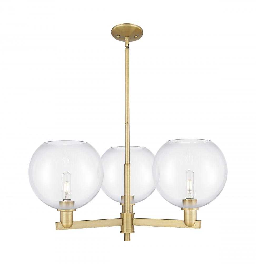 Athens - 3 Light - 32 inch - Brushed Brass - Stem hung - Pendant