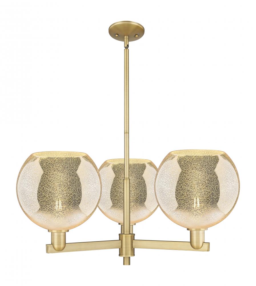 Athens - 3 Light - 32 inch - Brushed Brass - Stem hung - Pendant