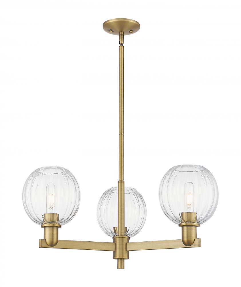 Preston Globe - 3 Light - 18 inch - Brushed Brass - Pendant
