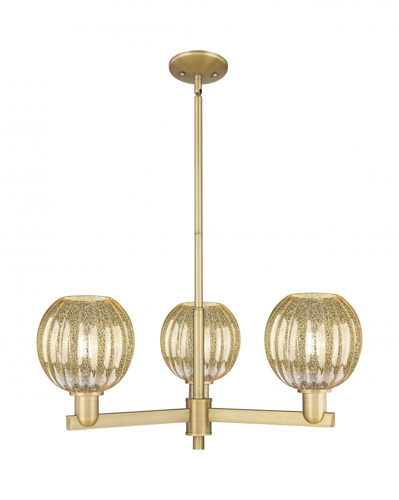 Preston Globe - 3 Light - 18 inch - Brushed Brass - Pendant