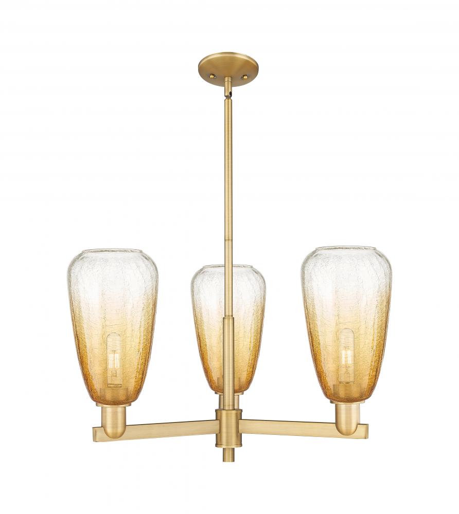 Brookhaven Almond - 3 Light - 18 inch - Brushed Brass - Pendant
