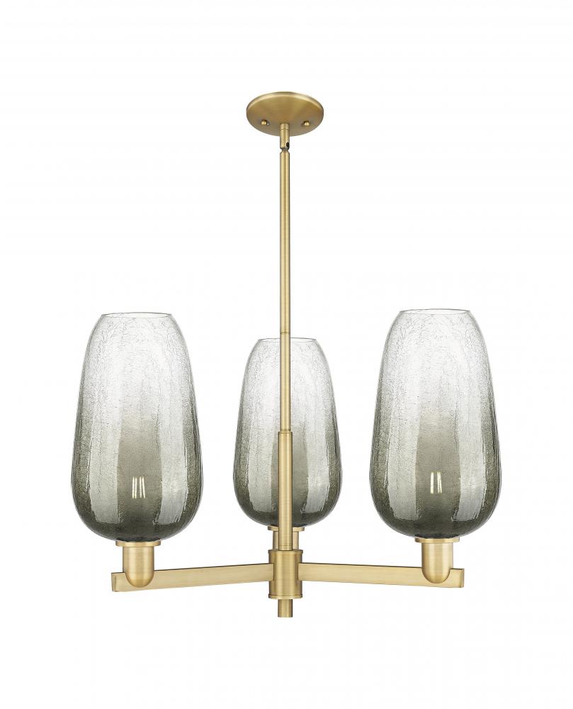 Brookhaven Flute - 3 Light - 18 inch - Brushed Brass - Pendant