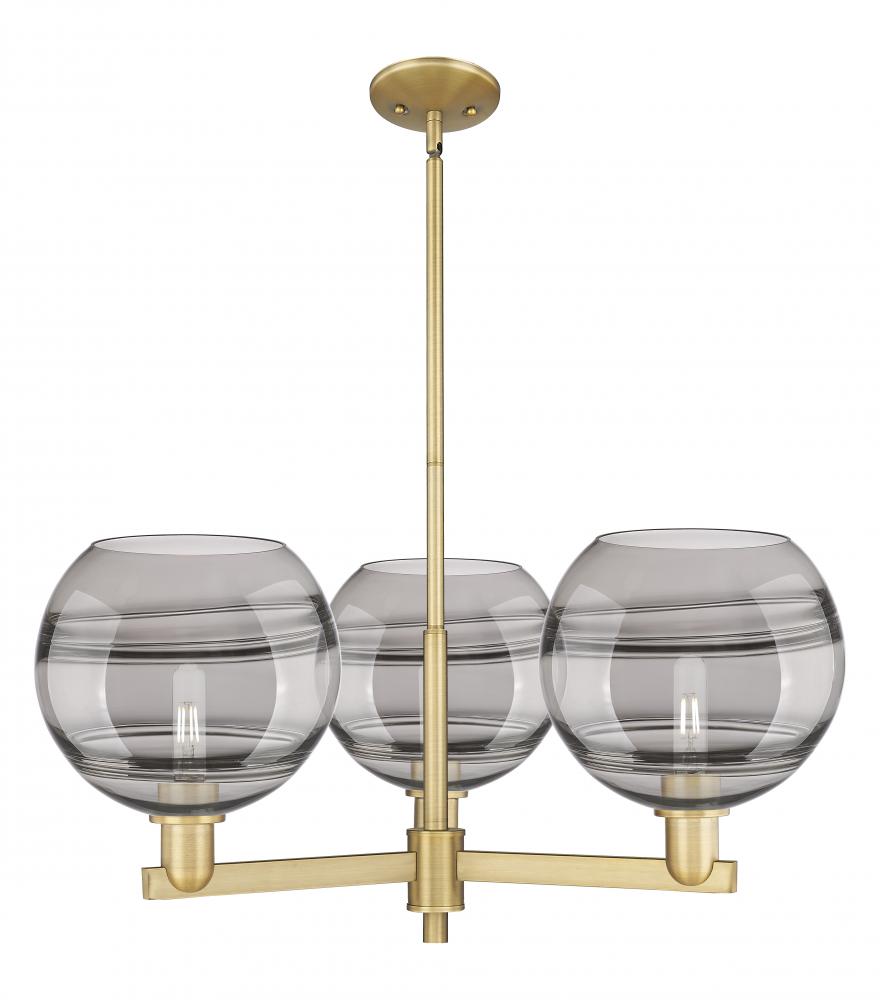 Rochester - 3 Light - 32 inch - Brushed Brass - Stem hung - Pendant