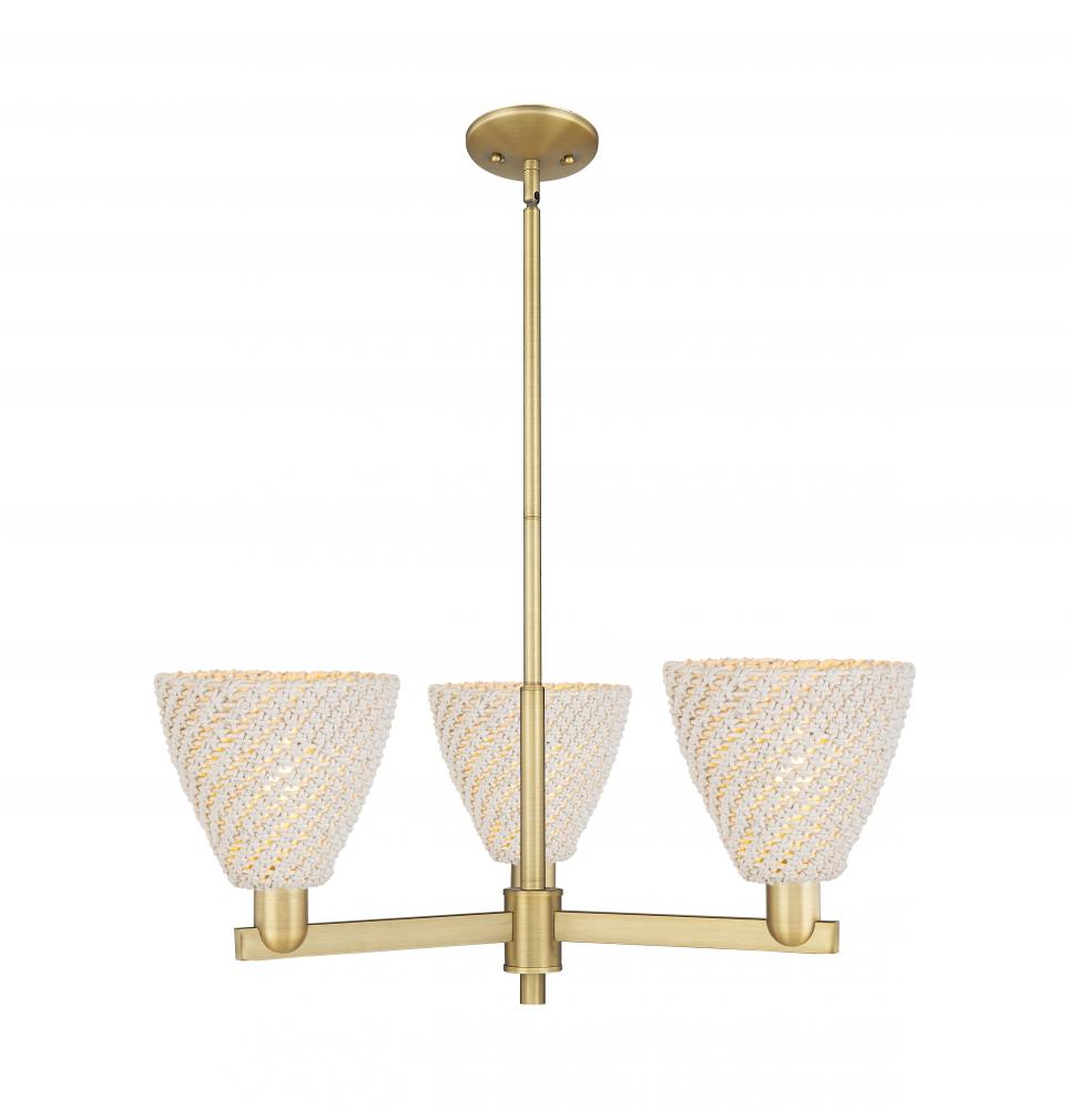 Bristol Natural - 3 Light - 18 inch - Brushed Brass - Pendant