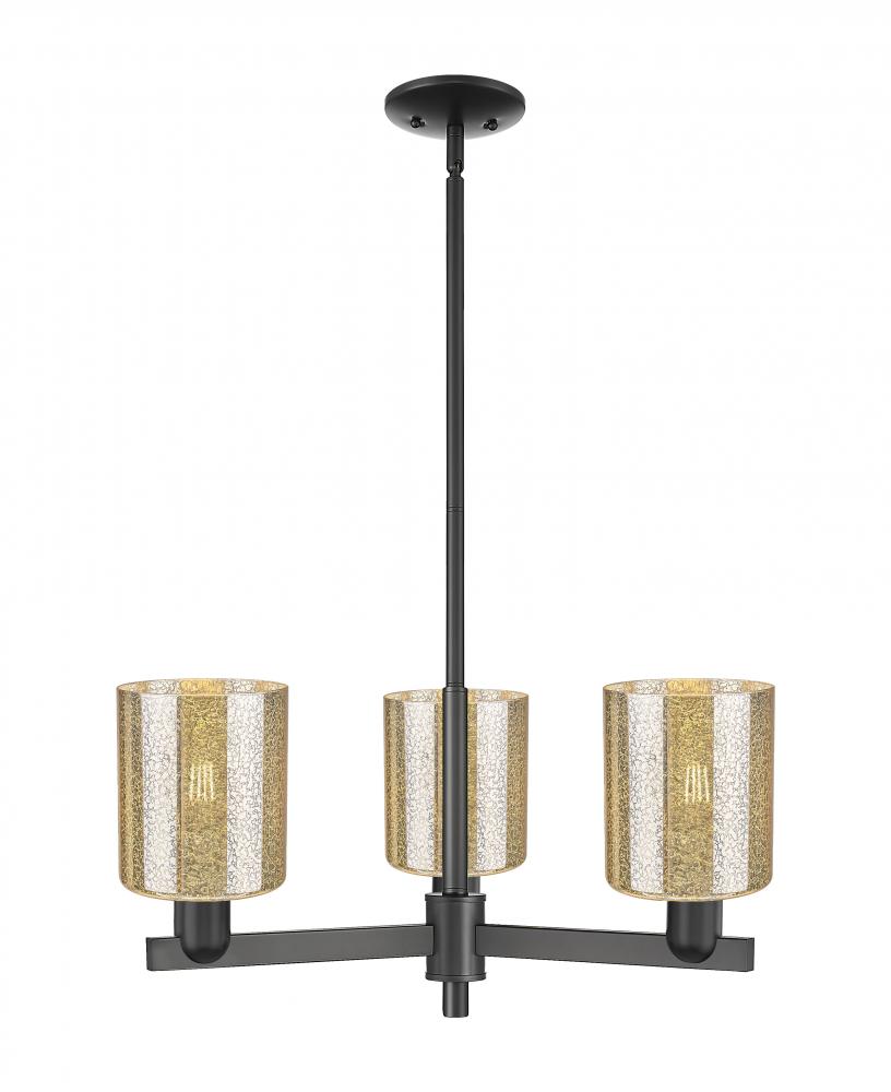 Cobbleskill - 3 Light - 27 inch - Matte Black - Stem hung - Pendant