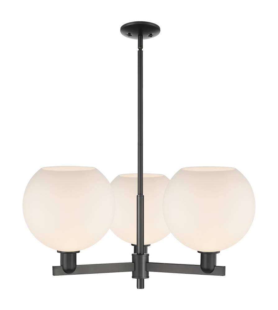 Athens - 3 Light - 32 inch - Matte Black - Stem hung - Pendant