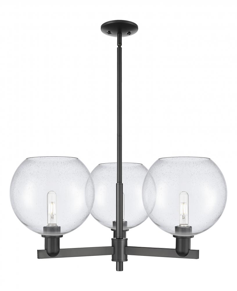 Athens - 3 Light - 32 inch - Matte Black - Stem hung - Pendant