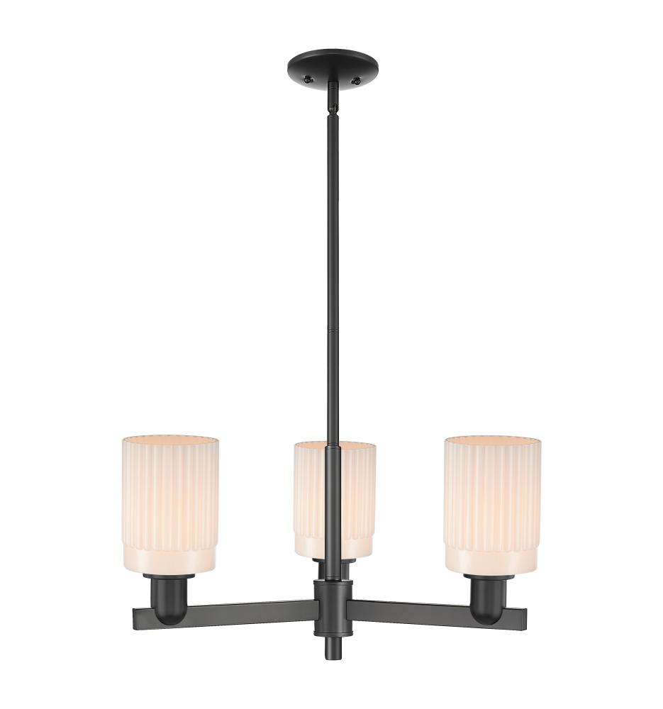 Hadley - 3 Light - 26 inch - Matte Black - Stem hung - Pendant