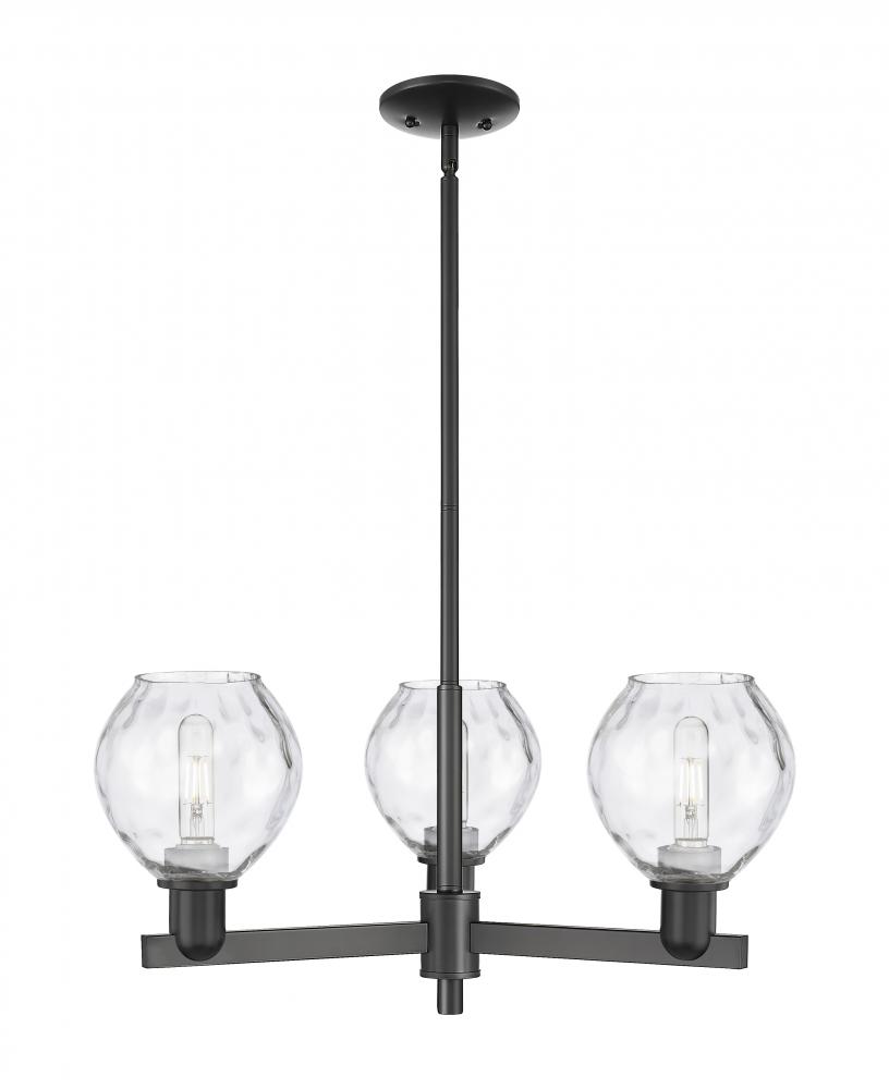 Waverly - 3 Light - 28 inch - Matte Black - Stem hung - Pendant